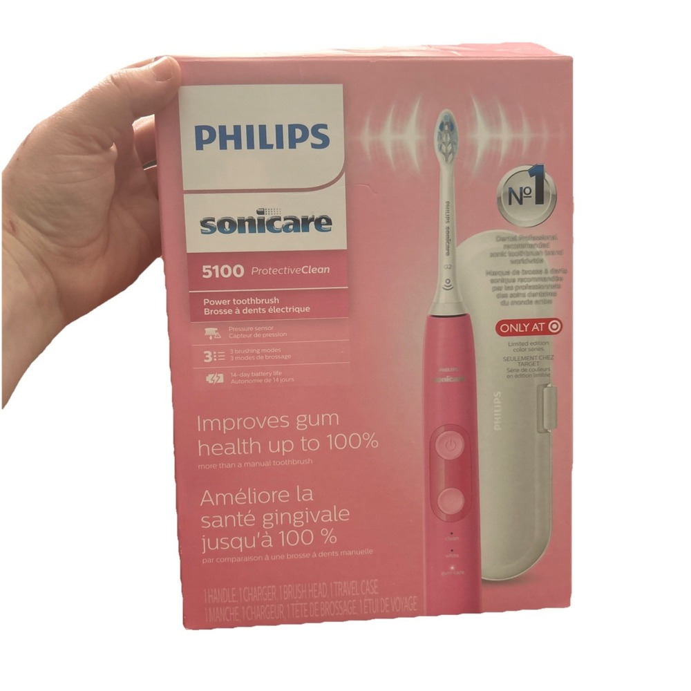 Philips Sonicare Protective Clean 5100 Gum Health Electric Toothbrush Deep Pink